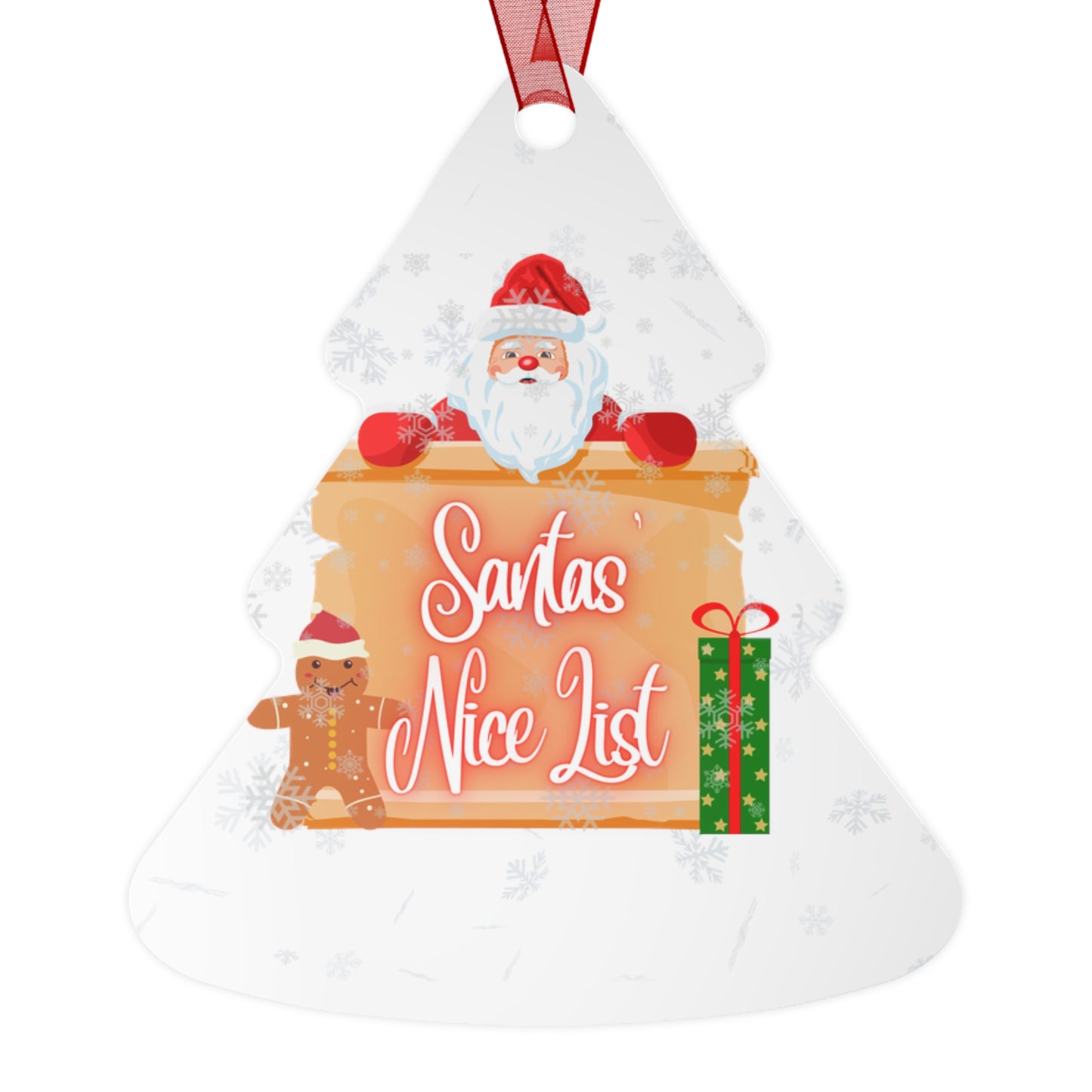 Naughty & Nice - Naughty Or Nice - Christmas Ornaments - Double Sided - Metal Ornaments