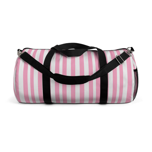 Pink Stripes Duffel Bag