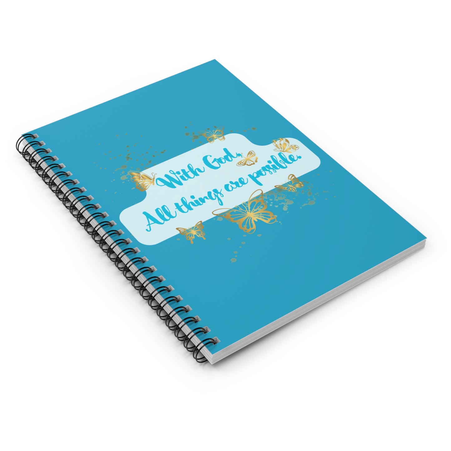 With God All Things Are Possible - Spiral Notebook - Girls Notebook