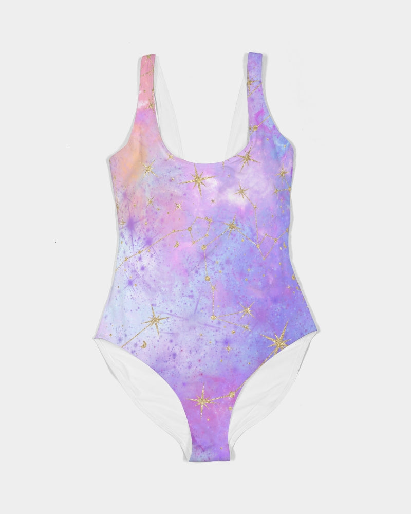 Galaxy Print - Swimwear - Women's One-Piece Swimsuit - Her Collective