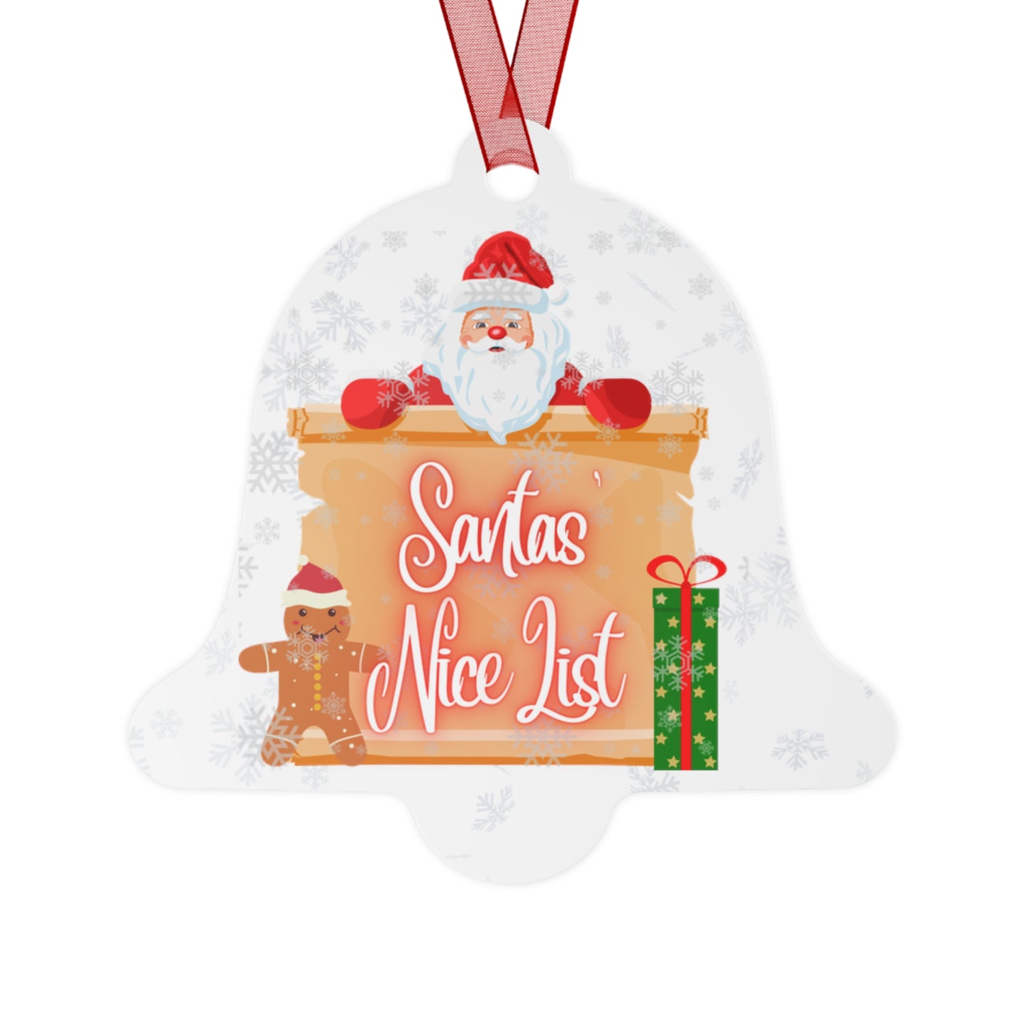 Naughty & Nice - Naughty Or Nice - Christmas Ornaments - Double Sided - Metal Ornaments