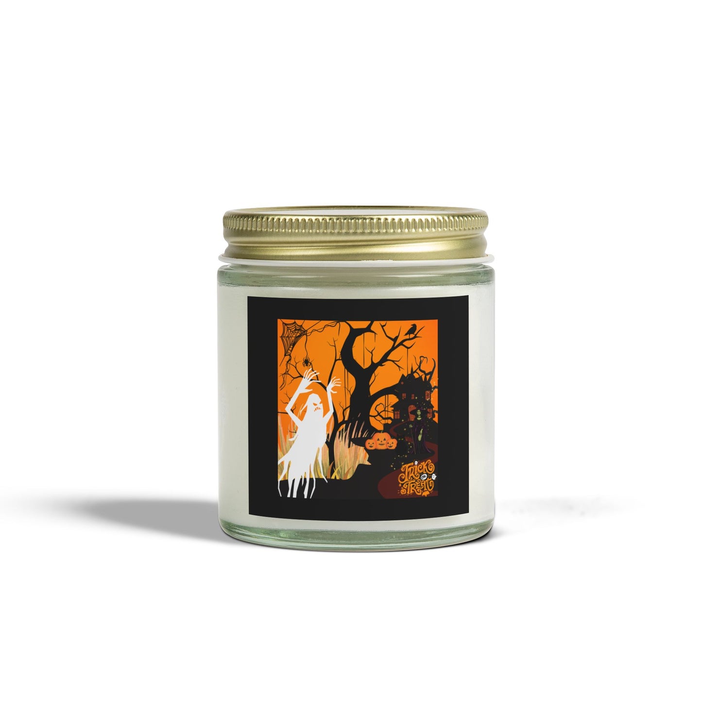 Scented Halloween Candle - Coconut Apricot Wax - Halloween Collective