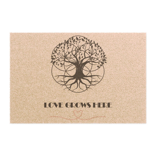 Love Grows Here - Tree Of Life Doormat - Flower of Life Doormat - Home Collective