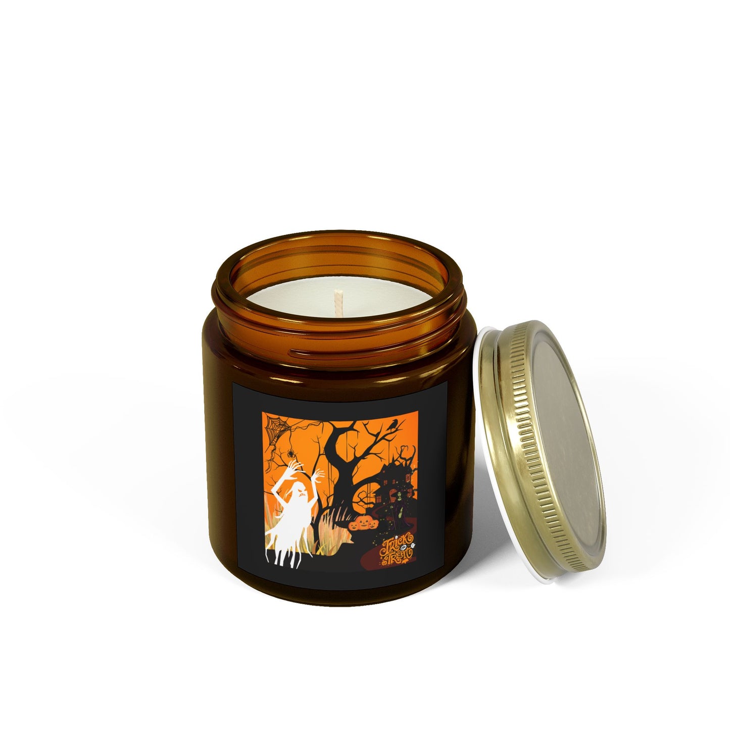 Scented Halloween Candle - Coconut Apricot Wax - Halloween Collective