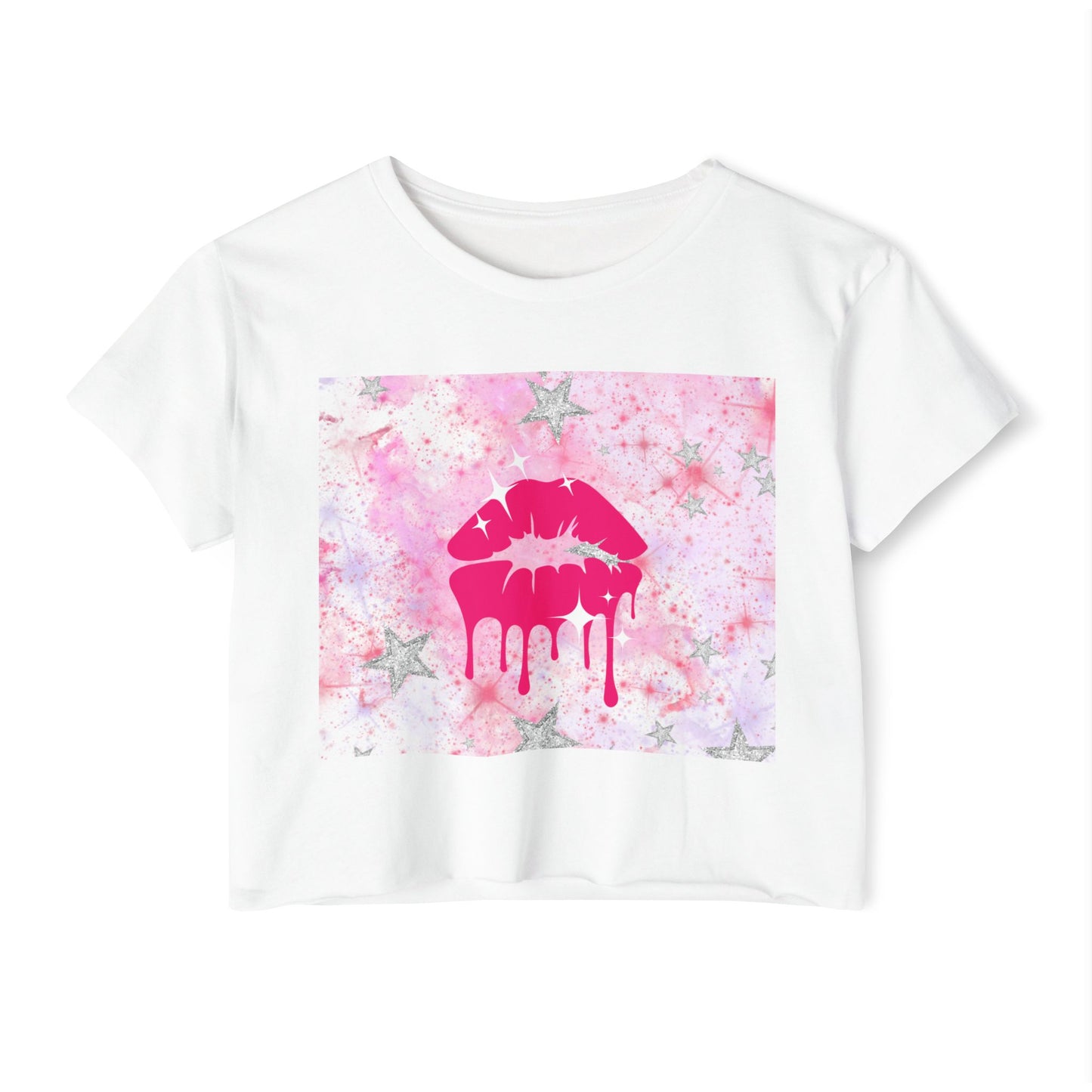 Starkissed Lips Woman's Festival Crop Top