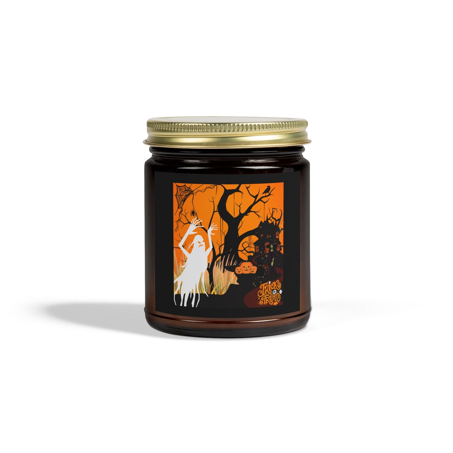 Scented Halloween Candle - Coconut Apricot Wax - Halloween Collective