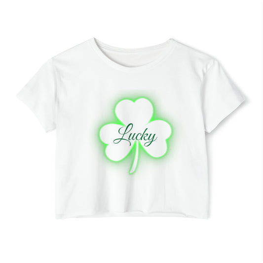 Lucky Saint Patrick's Day Crop Tee