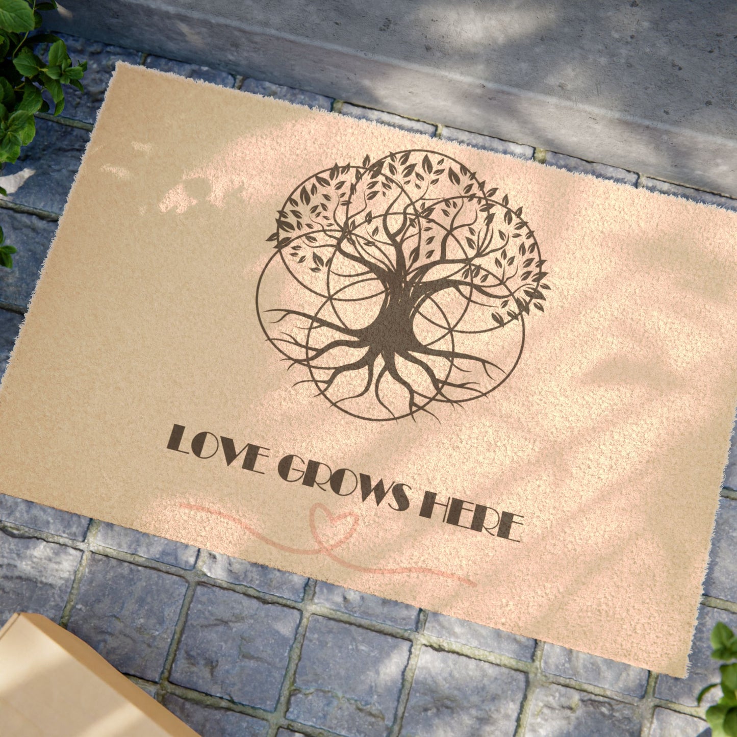 Love Grows Here - Tree Of Life Doormat - Flower of Life Doormat - Home Collective