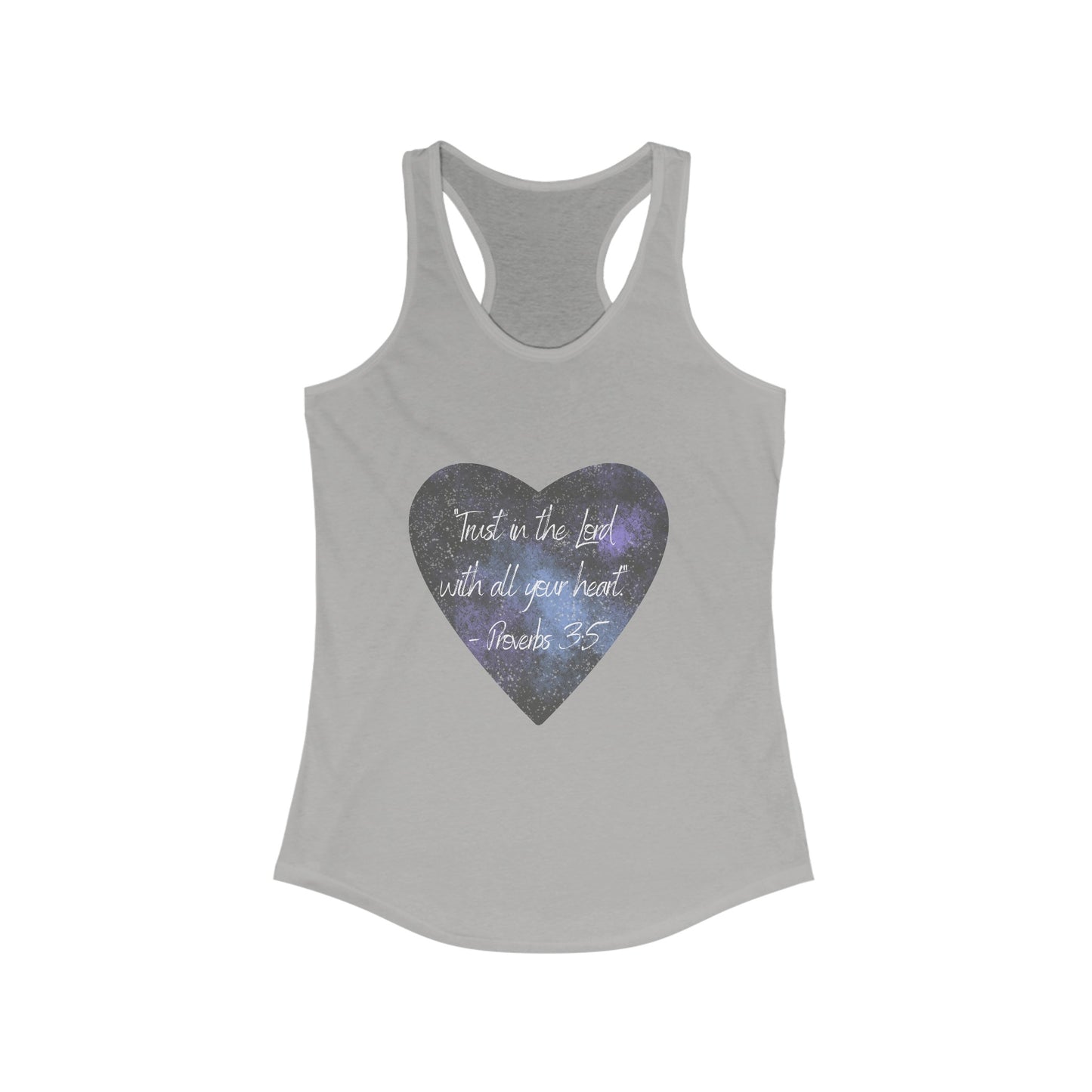 Women's Racerback - Heart Galaxy - Proverbs 3:5