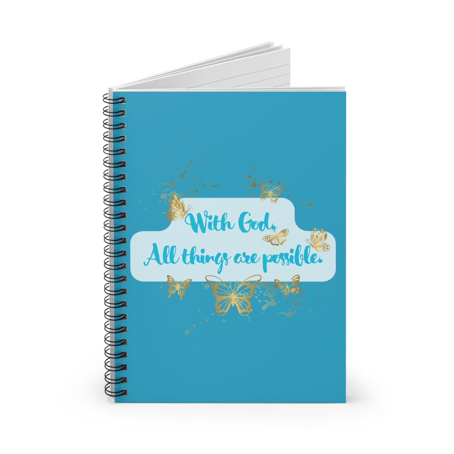 With God All Things Are Possible - Spiral Notebook - Girls Notebook