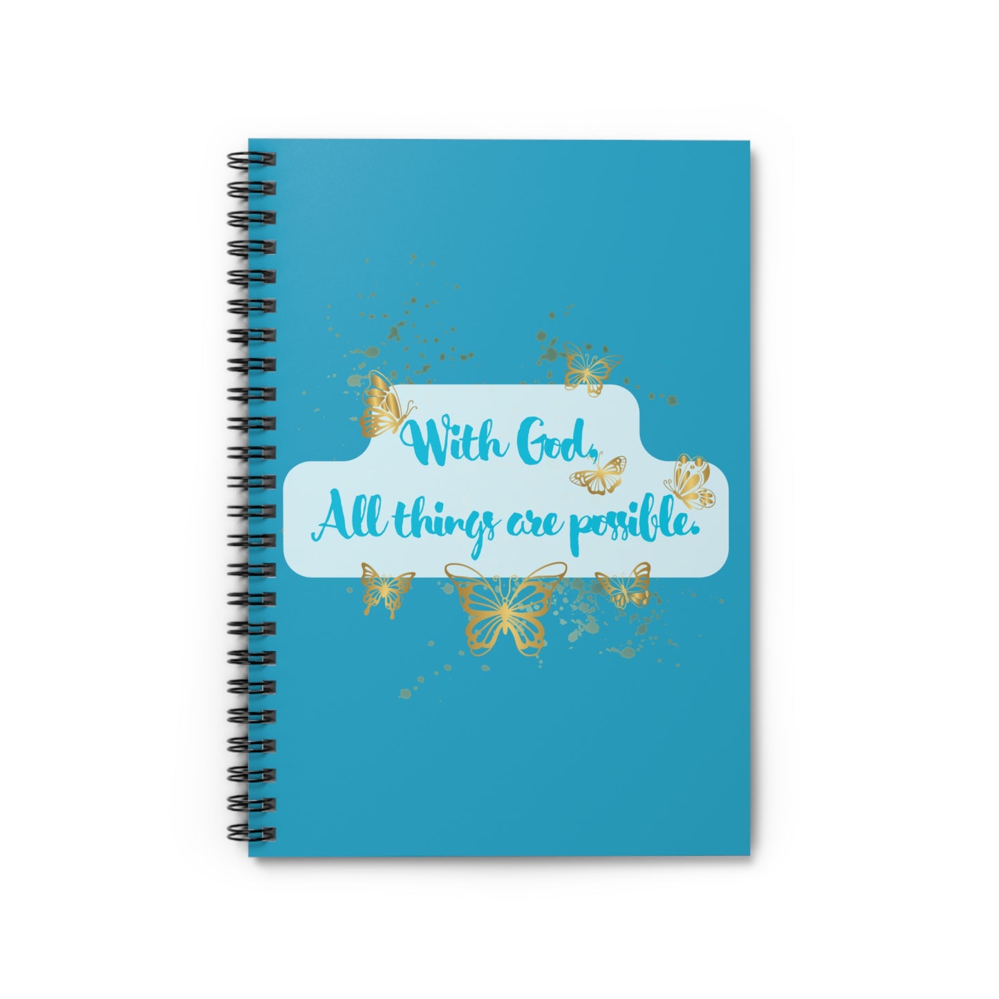 With God All Things Are Possible - Spiral Notebook - Girls Notebook