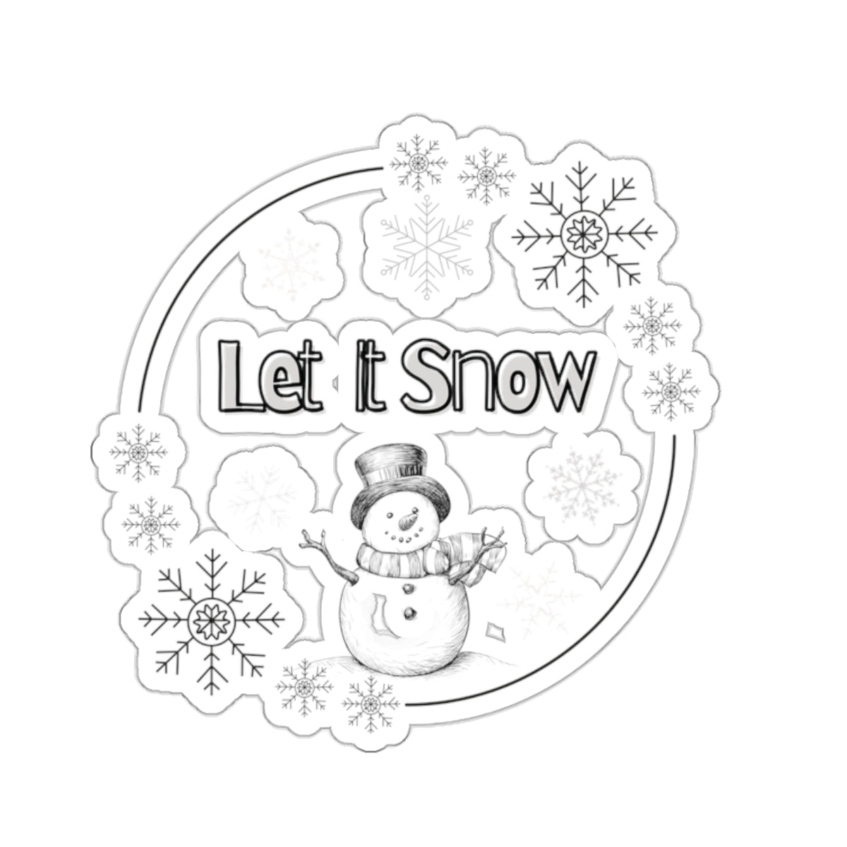 Laptop Sticker - Winter Sticker - Let It Snow