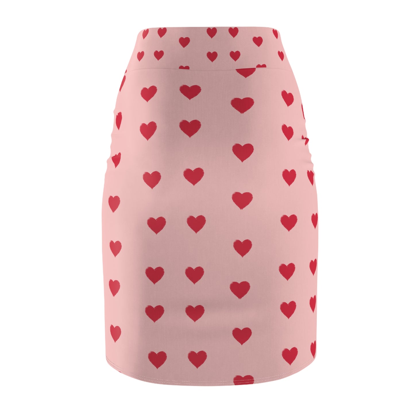 Red Hearts Womans' Skirt - Valentines Day Collective