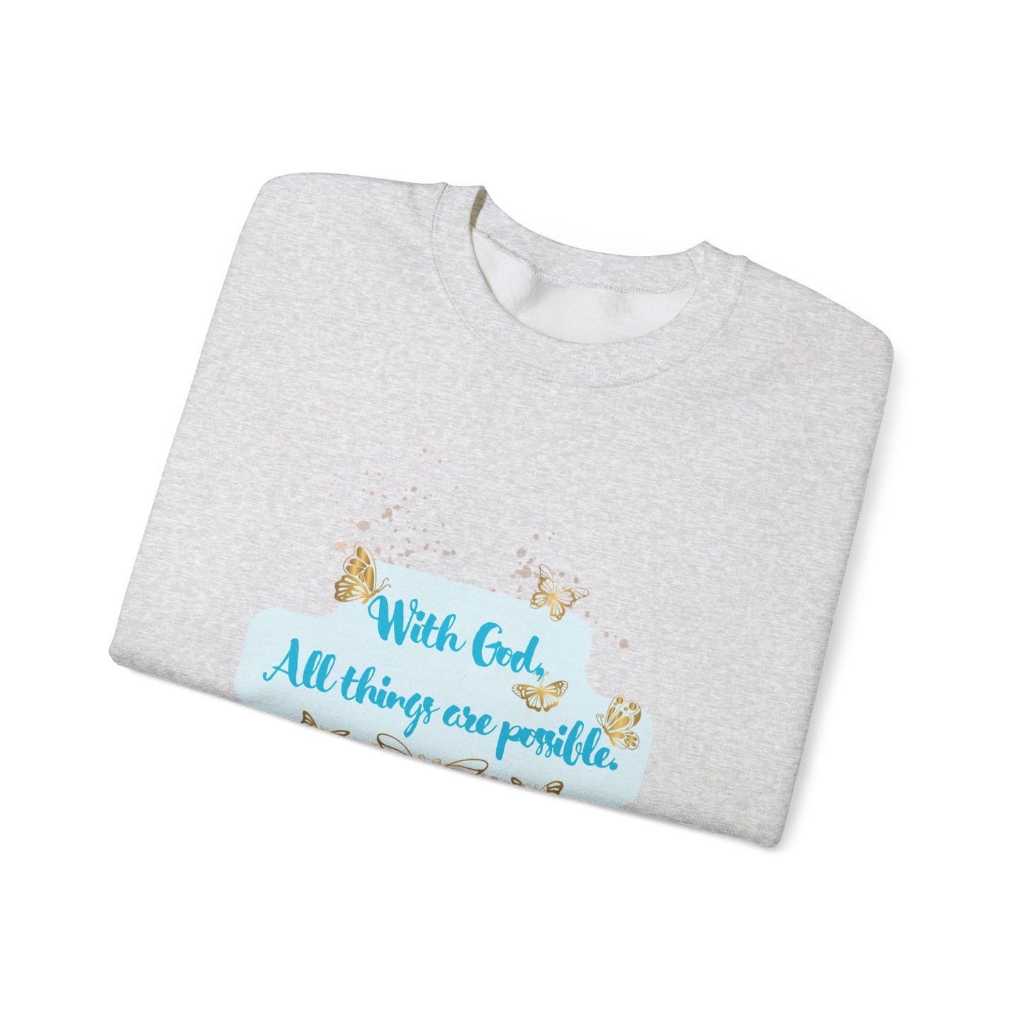 With God All Things Are Possible - Crewneck Sweatshirt - Women's Sweatshirt - Her Collective - Christ Collective