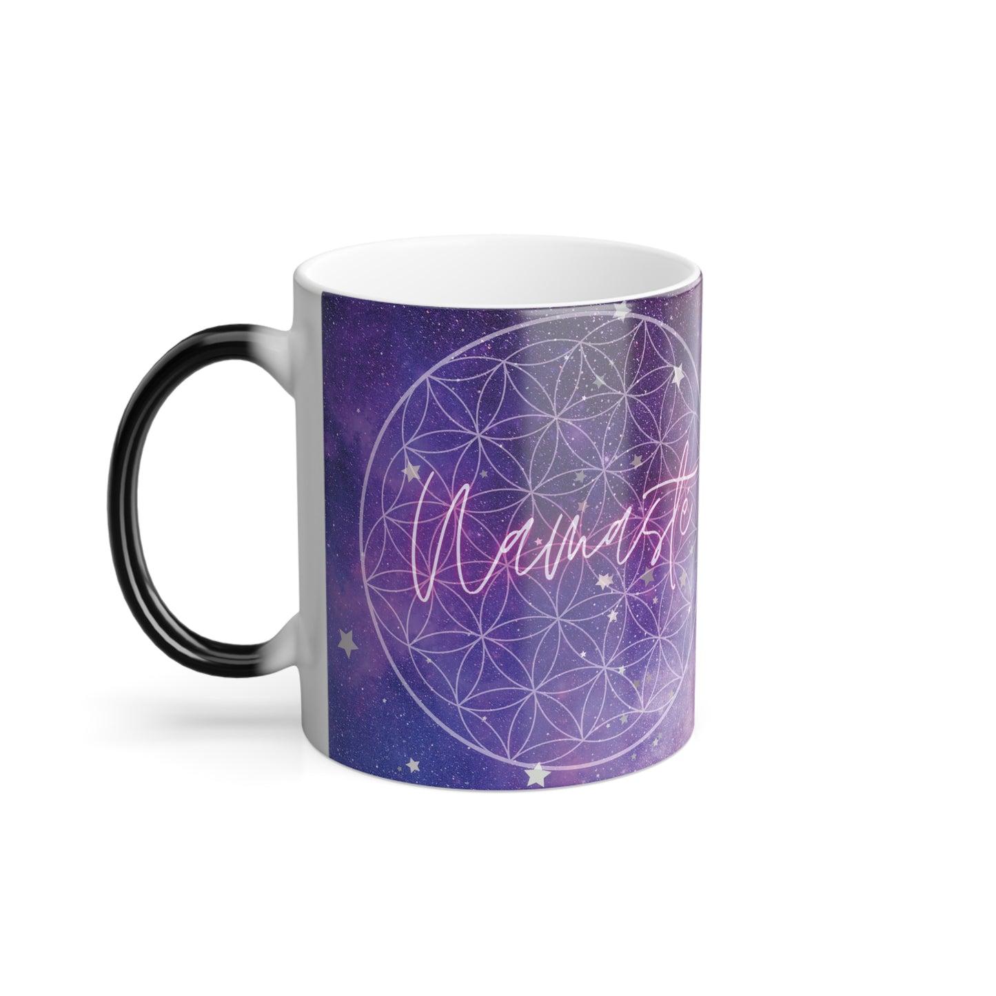 Coffee Mug - Flower of Life Namaste Galaxy Color Morphing Mug, 11oz