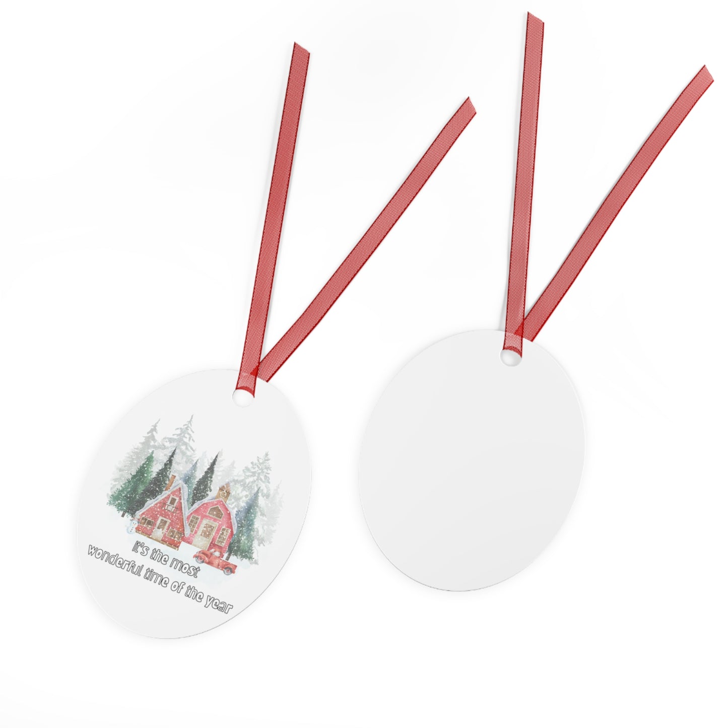 Metal Ornament - Christmas Ornaments - It's The Most Wonderful Time Of The Year