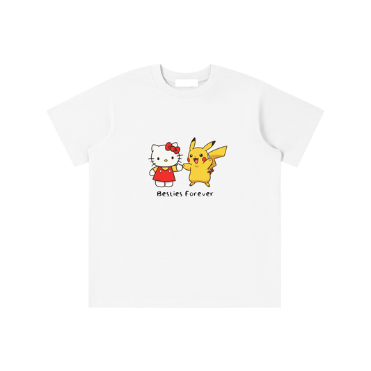 Anime ,Pikachu,Hello Kitty,Essentials T-Shirt,Loose Fit,Moderate Fit,Unisex,Christmas Season,Holiday Season,Daily Casual
