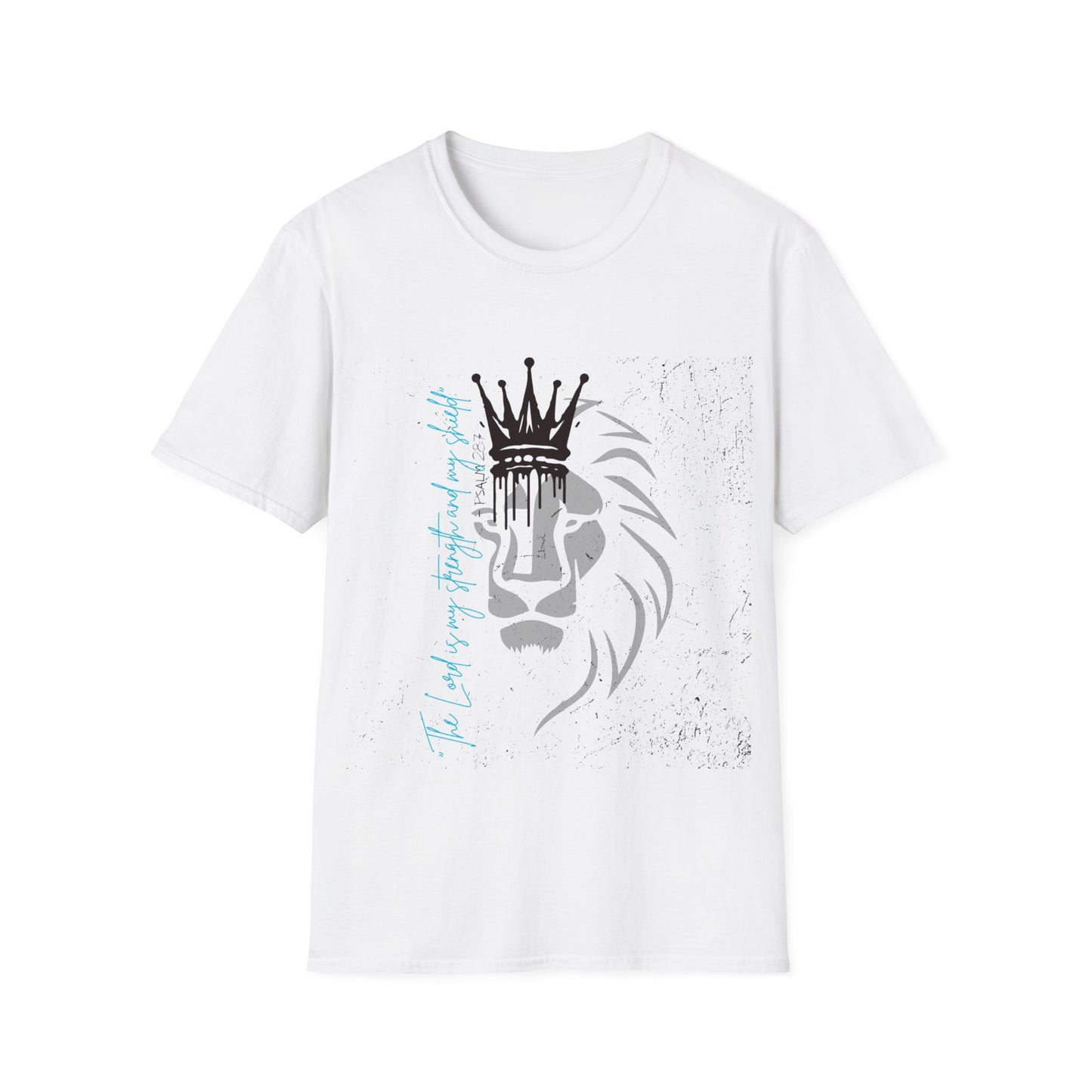 Mens Softstyle Lion T-Shirt - Psalms 27:8 -