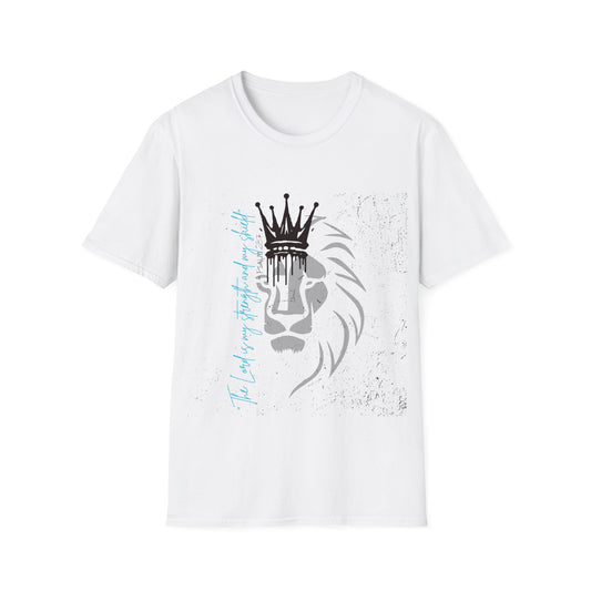 Mens Softstyle Lion T-Shirt - Psalms 27:8 -