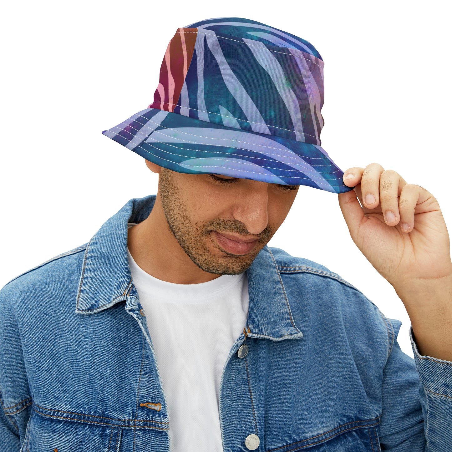 Galaxy Zebra Print Bucket Hat