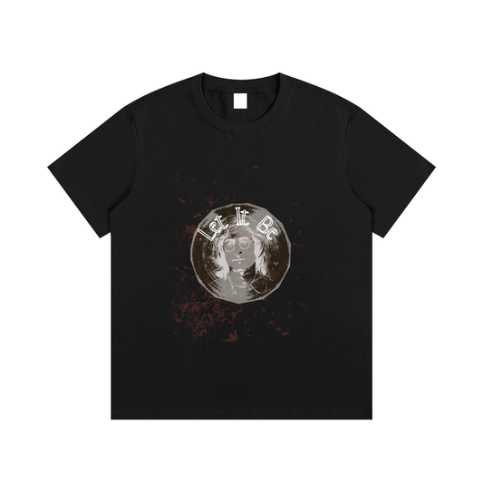 Graphic T-Shirt,Classic,The Beatles,Unisex,Black T-Shirt,100% Cotton,Daily Casual ,Moderate Thickness,Comfortable Fit,Basics 