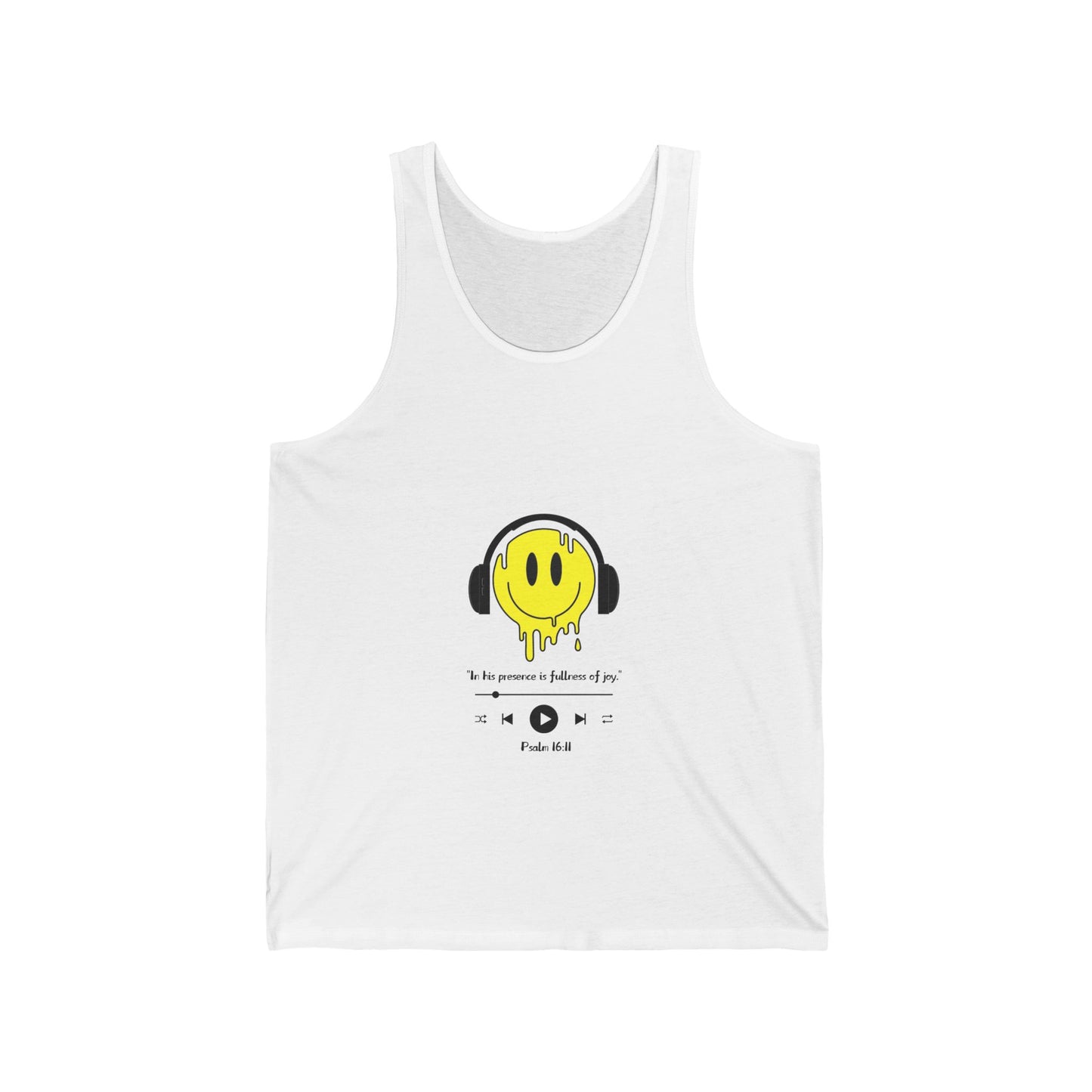 Smiley Psalms 16:11 Unisex Tank