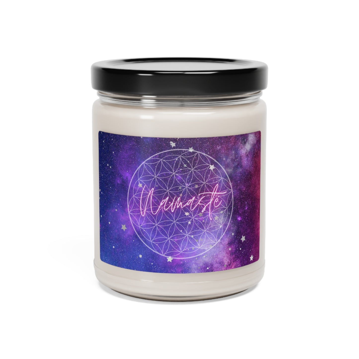 Soy Wax Aromatic Candle - Namaste Flower of Life - Gaia Collective