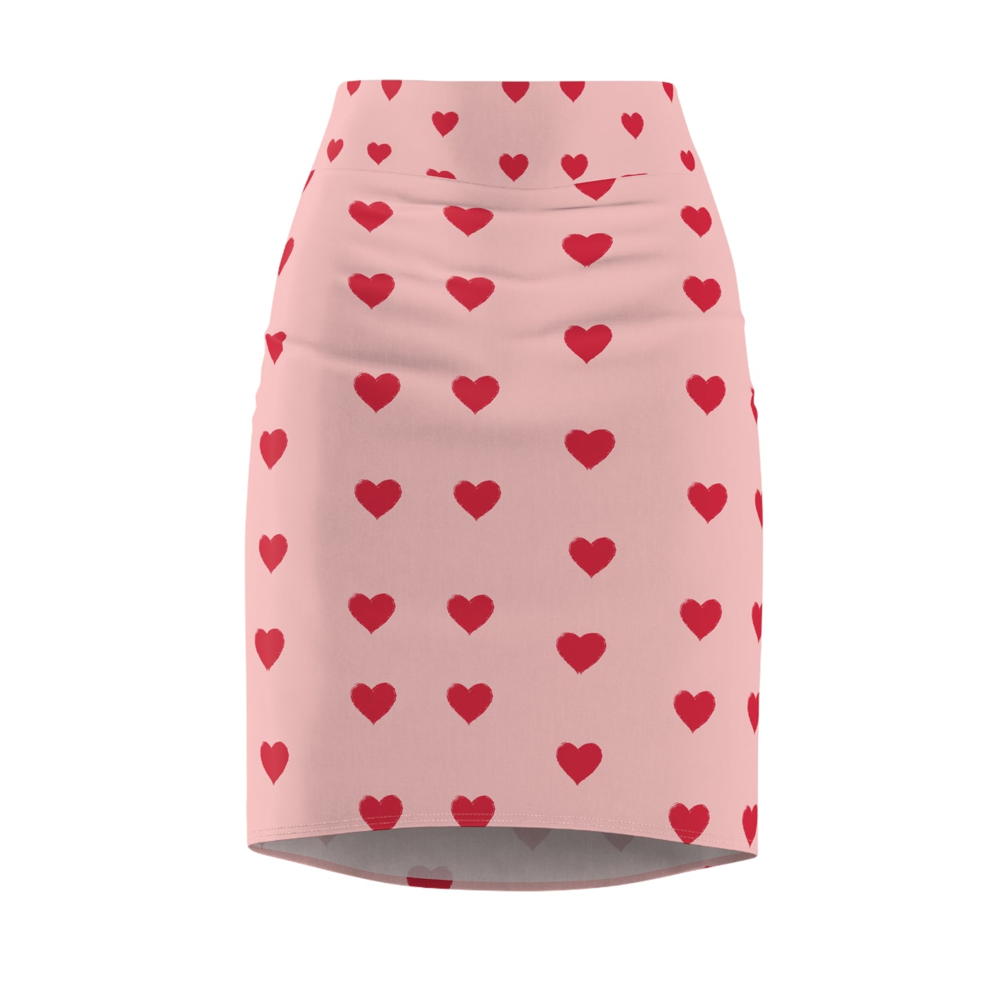 Red Hearts Womans' Skirt - Valentines Day Collective