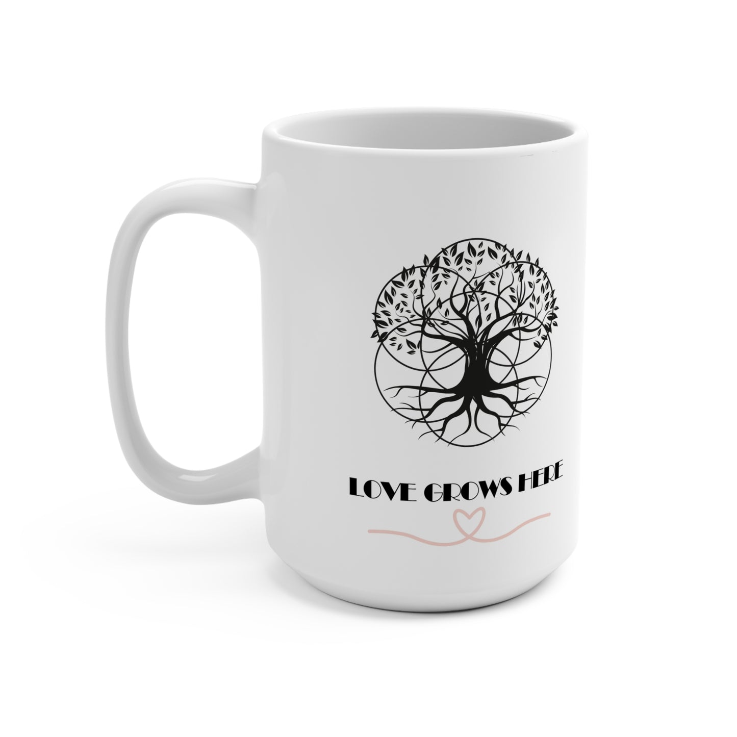 Love Grows Here - Tree Of Life - Flower of life - Artist Mug - Coffee Mug - Gaia Collective