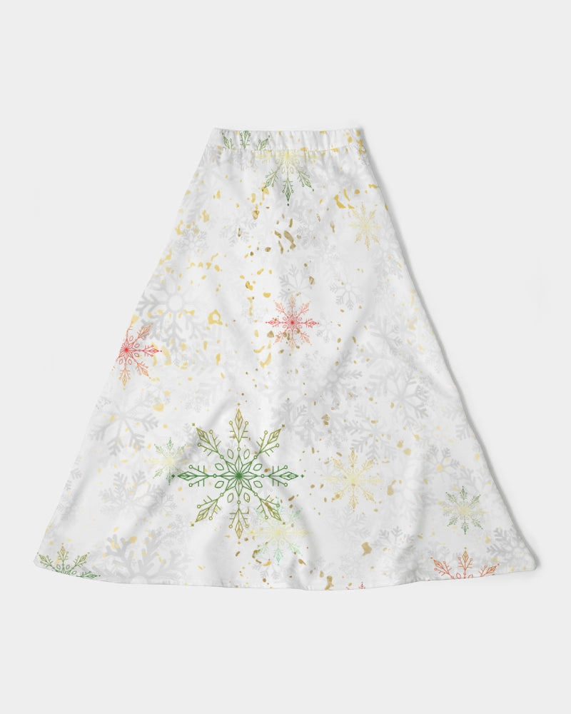 Christmas Women's All-Over Print A-Line Midi Skirt