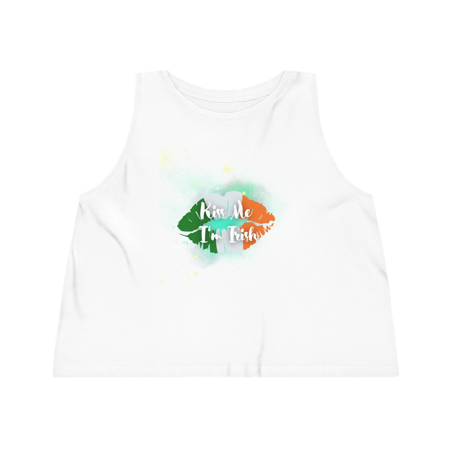 Kiss Me I'm Irish Saint Patrick's Day Stanley Cropped Tank - Organic Cotton