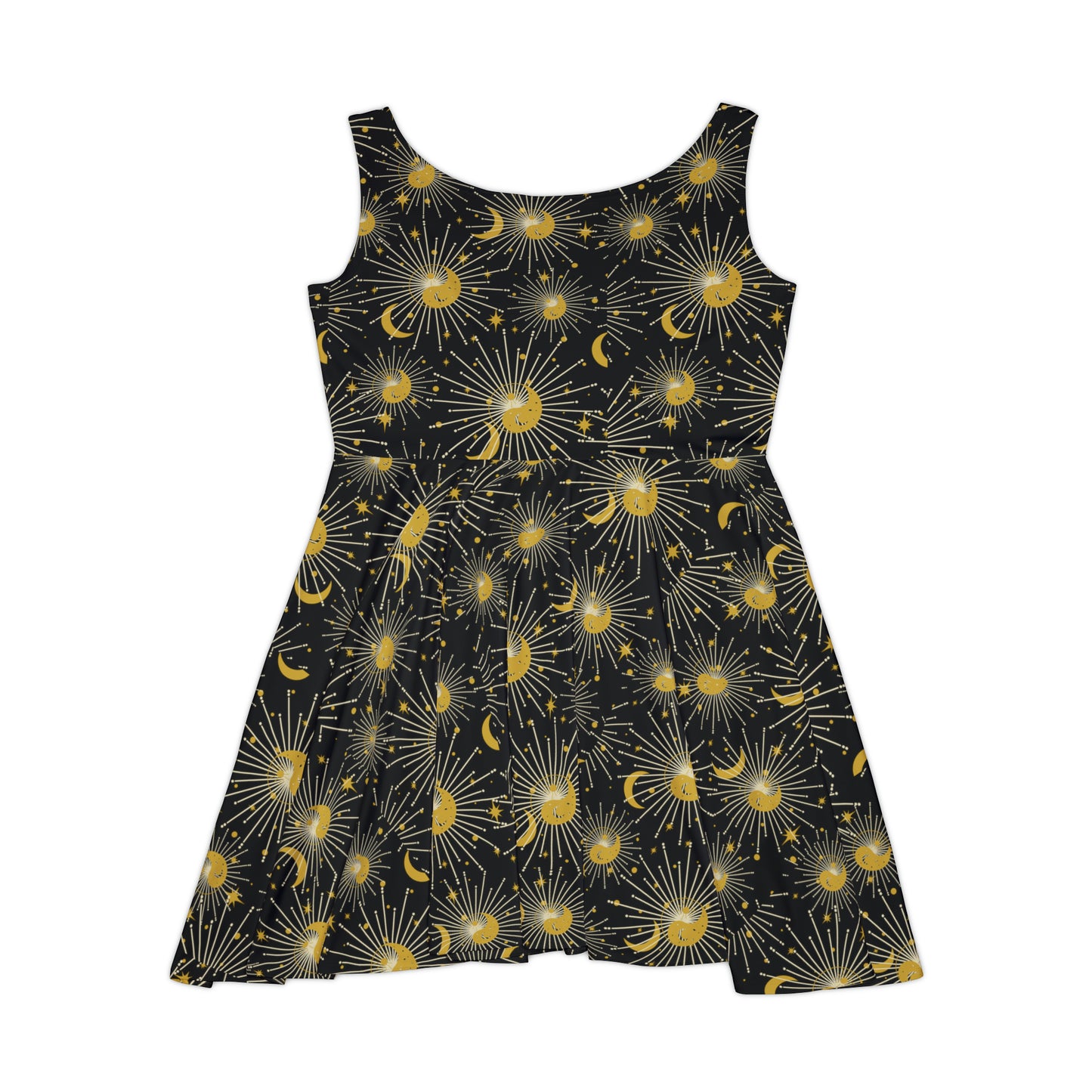 Woman's Ying Yang Stars Moon & Sun Skater Dress - Women's Kinetic Collective