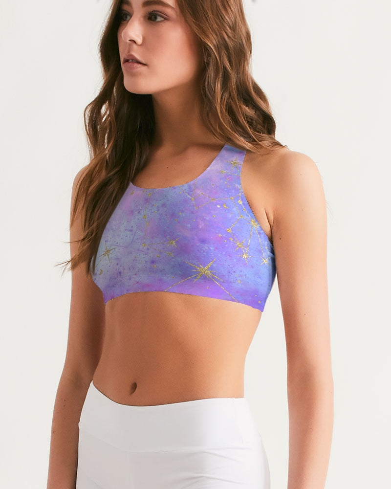 Galaxy Print - Women's Activewear - Women's Seamless Sports Bra - Women's Collective