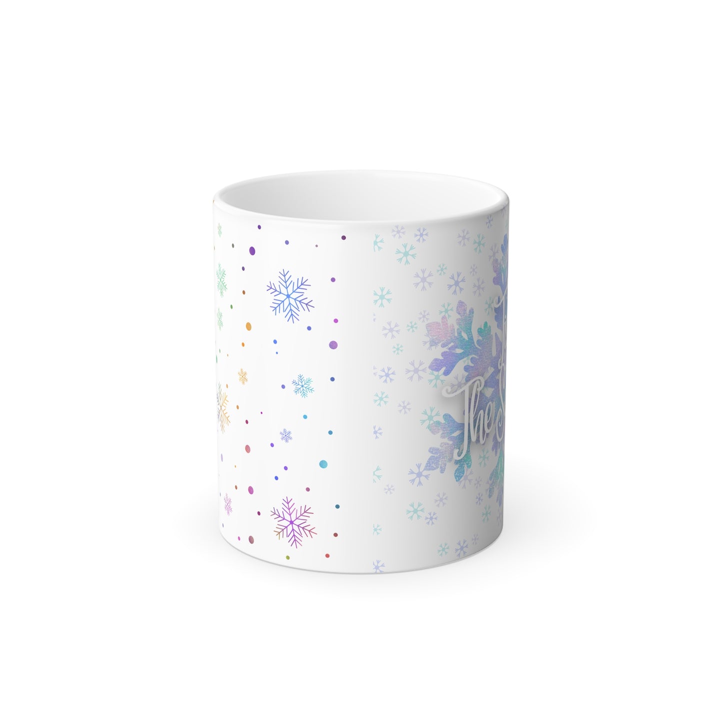 Winter Mug - Snowflake Mug -  Tis' The Season - Color Changing Mug - Coffee Mug