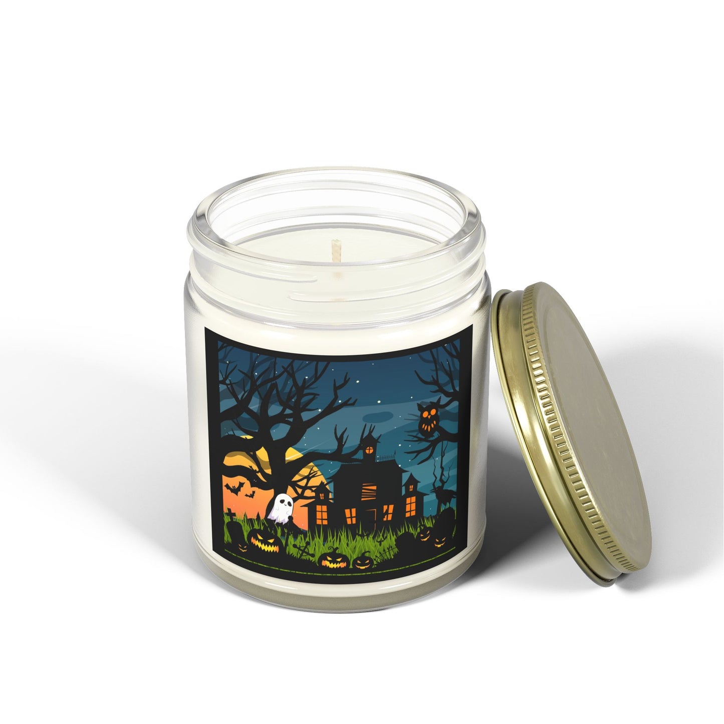 Scented Halloween Candle - Coconut Apricot Wax - Halloween Collective