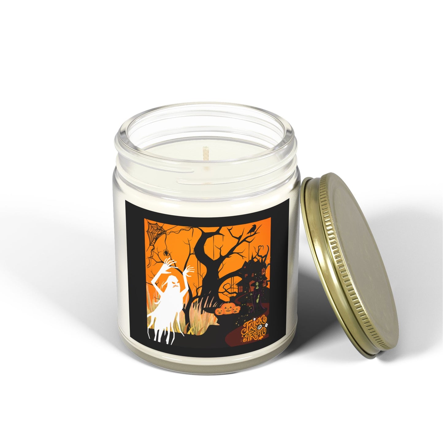 Scented Halloween Candle - Coconut Apricot Wax - Halloween Collective