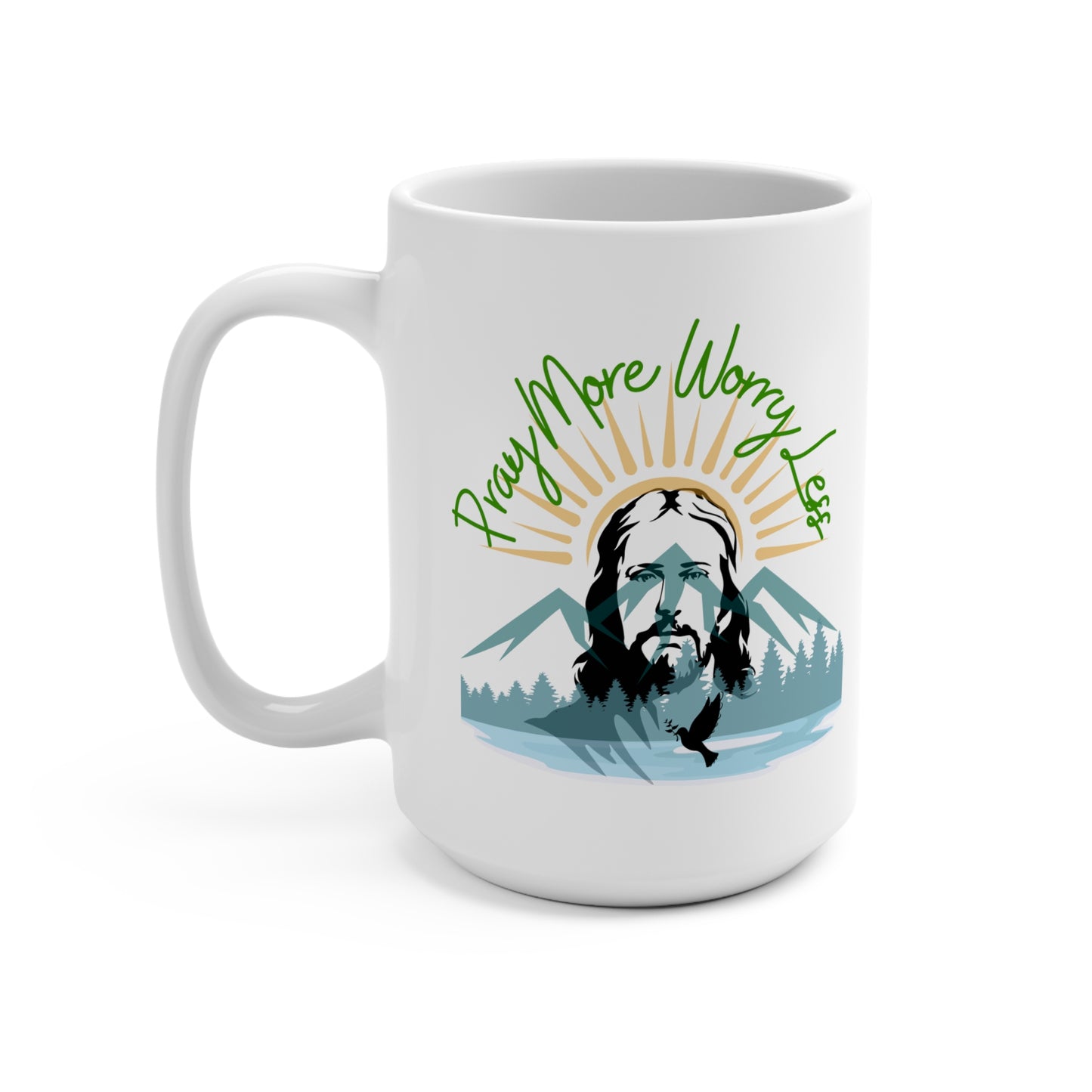 Pray More Worry Less - Ceramic Coffee Mug - Christ Collective - Home Collective