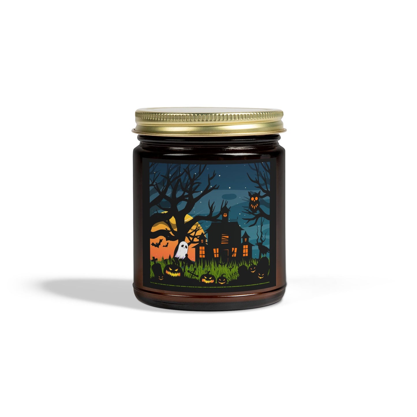 Scented Halloween Candle - Coconut Apricot Wax - Halloween Collective