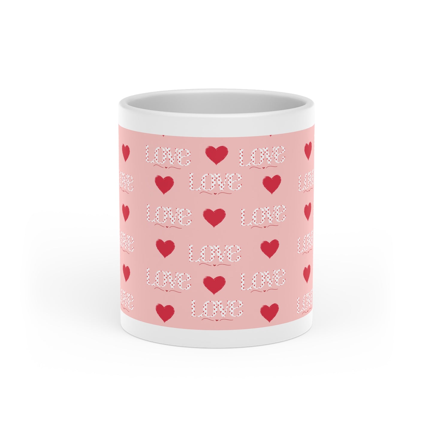 11 oz Mug - Heart-Shaped Mug - Hearts & Love - Valentines Day Mug - Valentines Day Collective