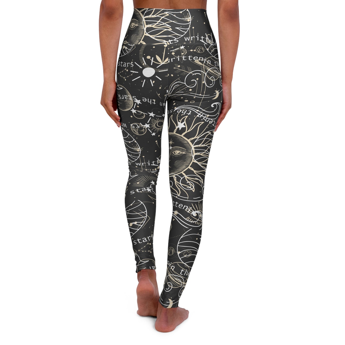 Celestial Moon "It's Written In The Stars" Womens Leggings - Kinetic Collective