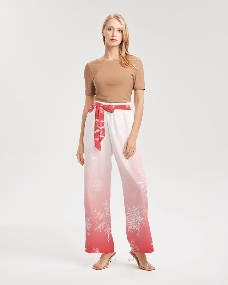 Women's High-Rise Wide Leg Pants - Classy Christmas Set