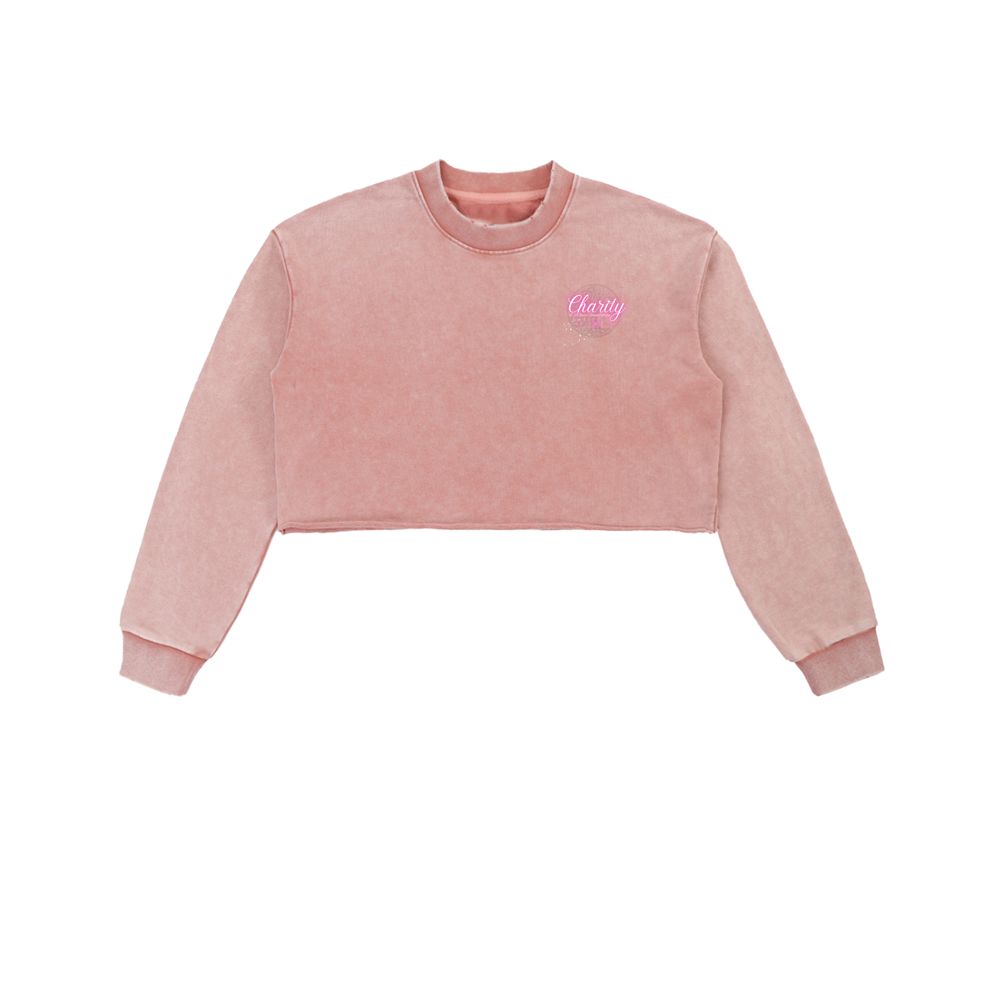 Charitble Cause,Donation Based,Nonprofit Merchandise,Peace Collective,Womens' Fashion,Thick Fabric,Cropped Sweatshirt,Pure Cotton,Raw Edge ,Daily Casual