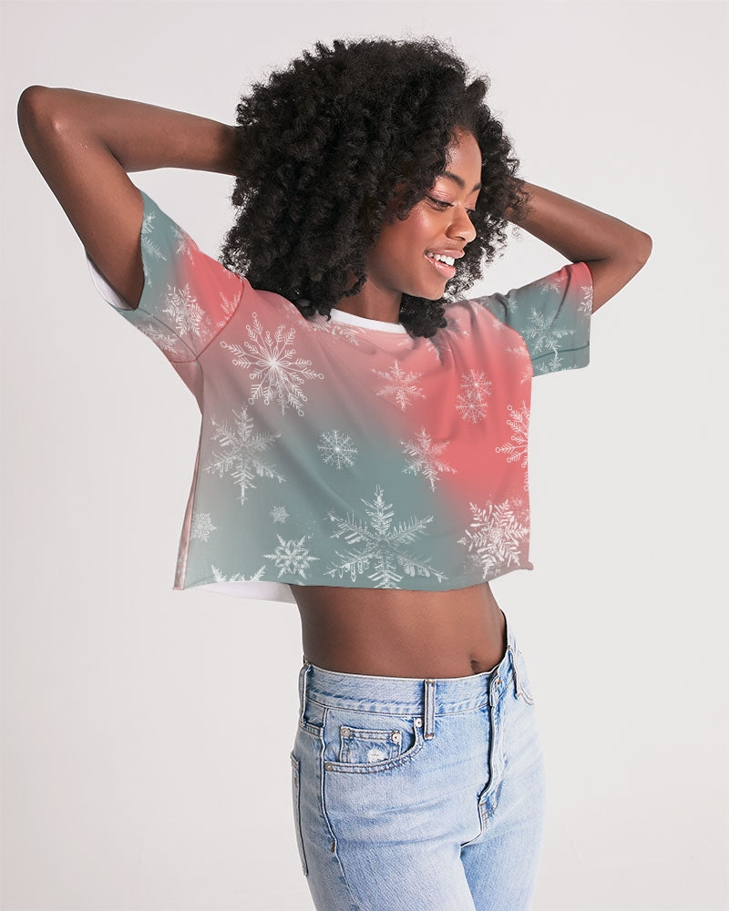 Women's Lounge Cropped Tee - Women's Christmas Tee