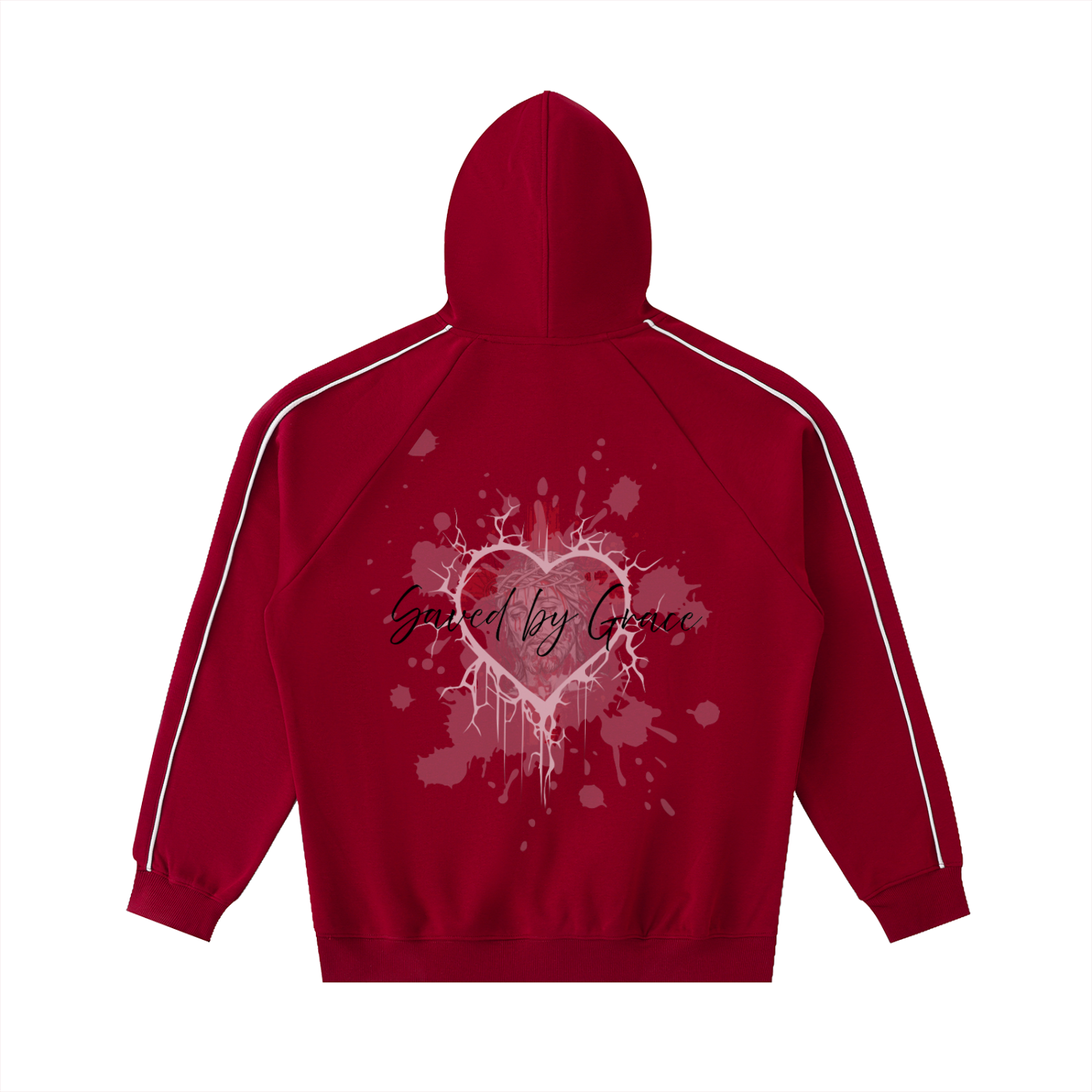 Faith Based Apparel ,Unisex Raglan Hoodie,Preppy,Sporty,Year Round,Yeshua,Jesus Christ,Cotton Blend,Polyester Blend,Christmas