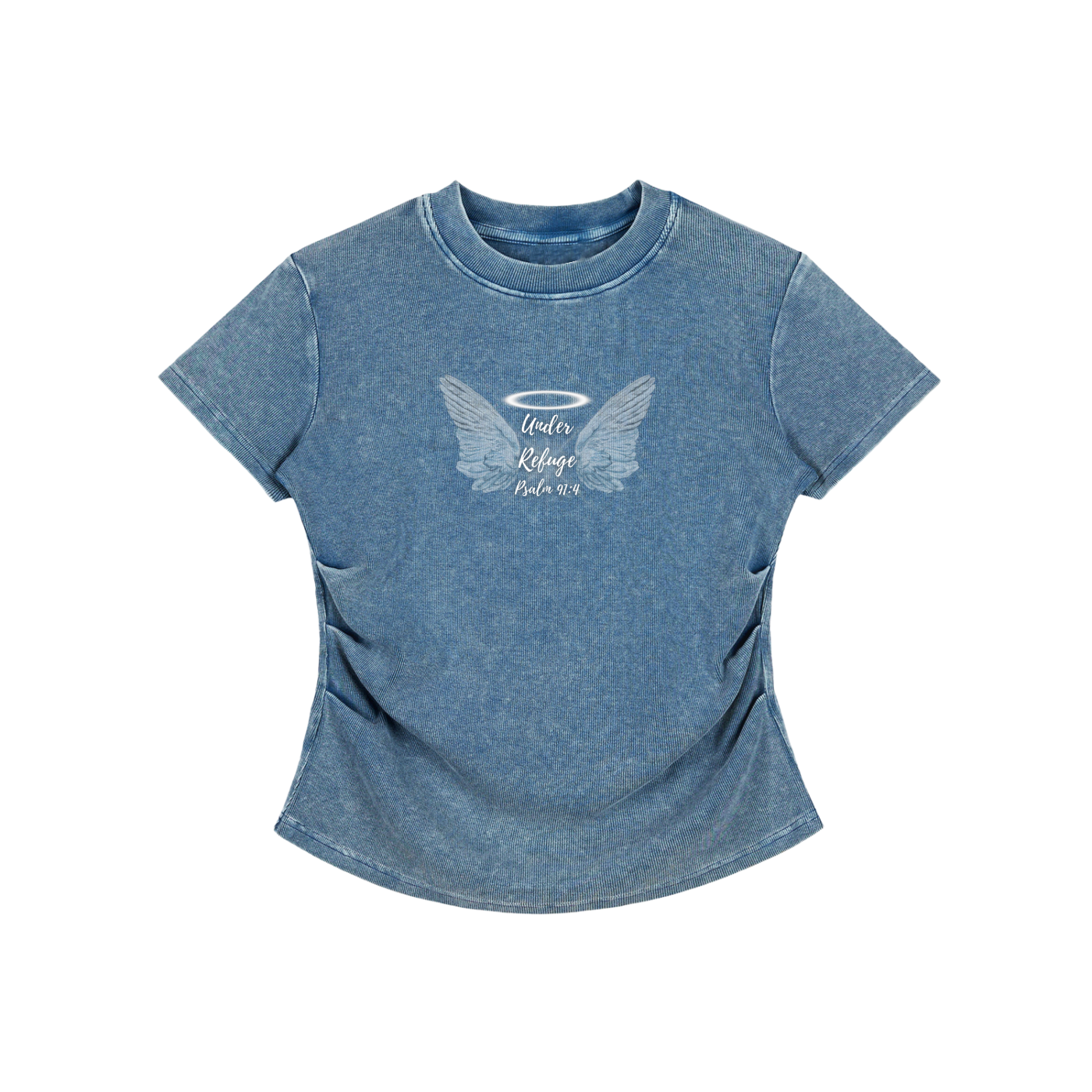 Sexy Fit,Vintage-Washed,Women's ,Bodycon,Faith Based Apparel,Wing T-Shirt,Graphic T-Shirt,Daily Casual,Cotton Spandex,Comfortable Fit