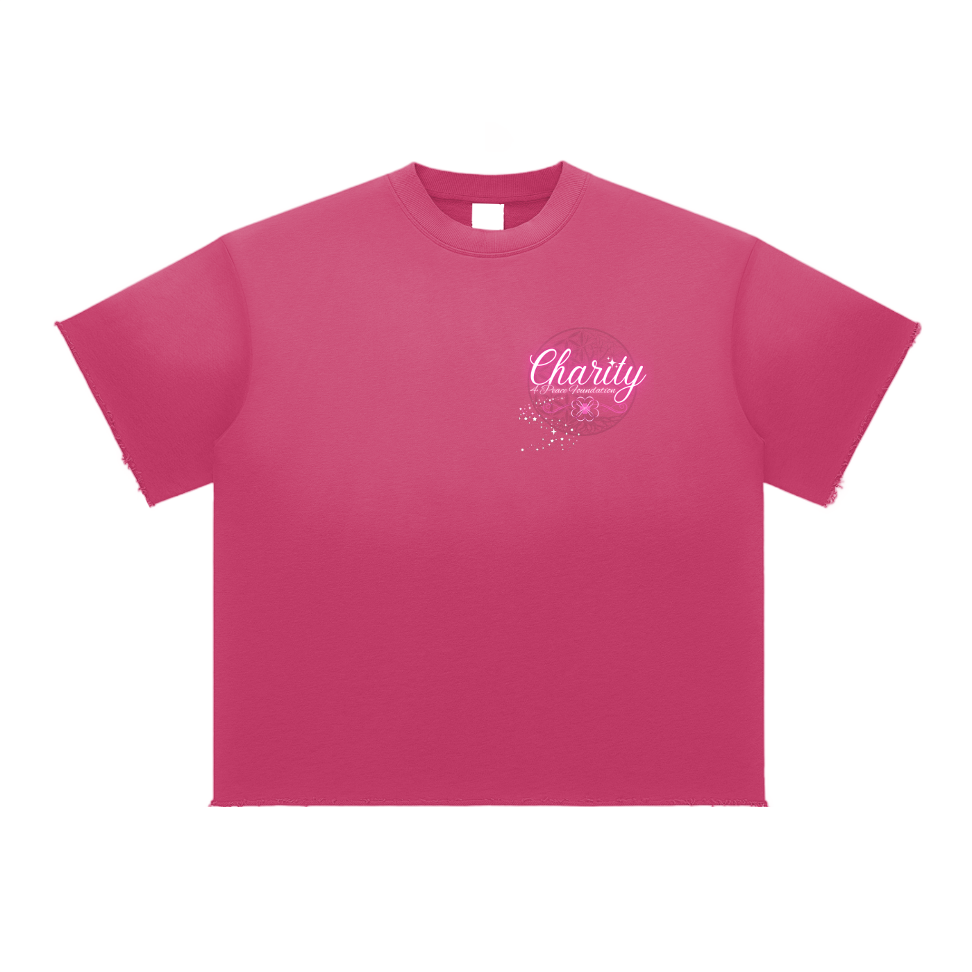 Donation Based,Nonprofit Merchandise,Peace Collective,Sun Fade Raw Edge Cut,Unisex,Moderate Thickness,Loose Fit,Pure Cotton,Charity ,Charitble Cause