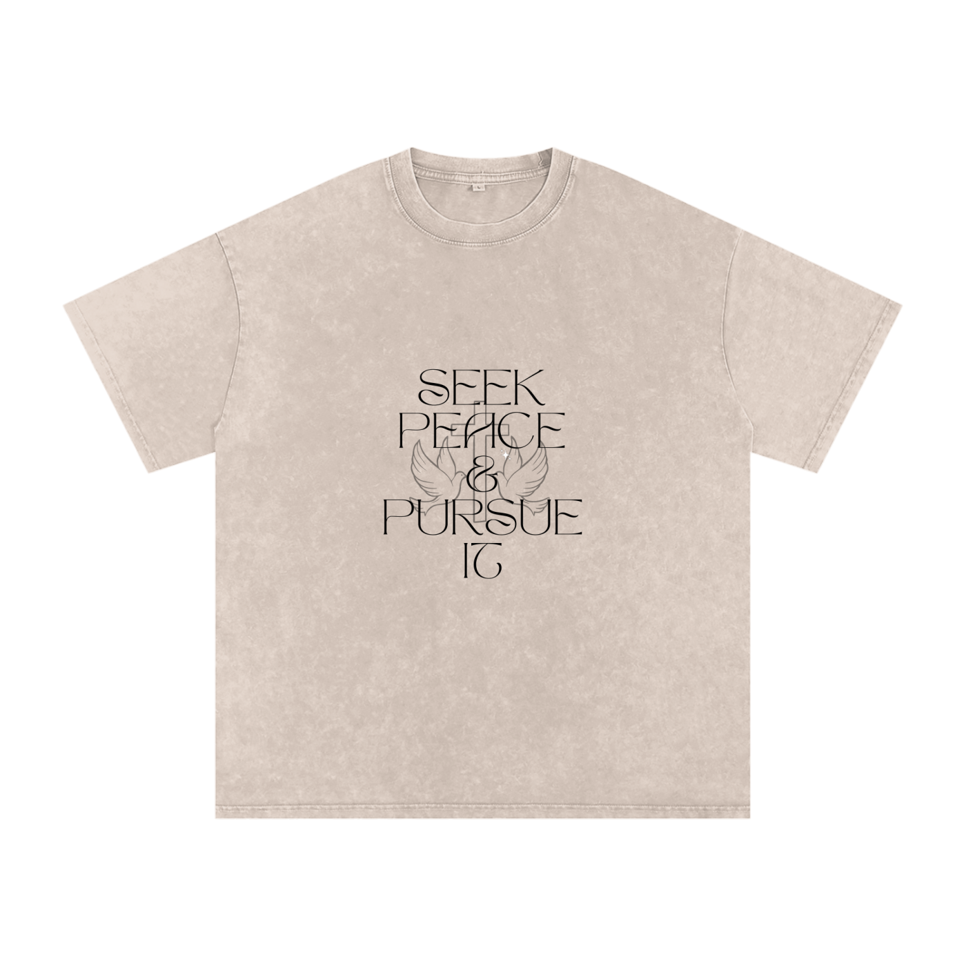 Unisex,Pure Cotton,Loose Fit,Faith Based Apparel,Snow Washed Oversized,Summer Fit,Daily Casual,Bible Verse,Big Letter Quote Tee,Basics