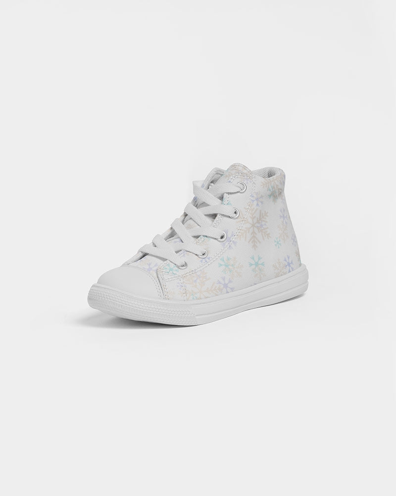 Snowflakes Kids Hightop Canvas Shoe