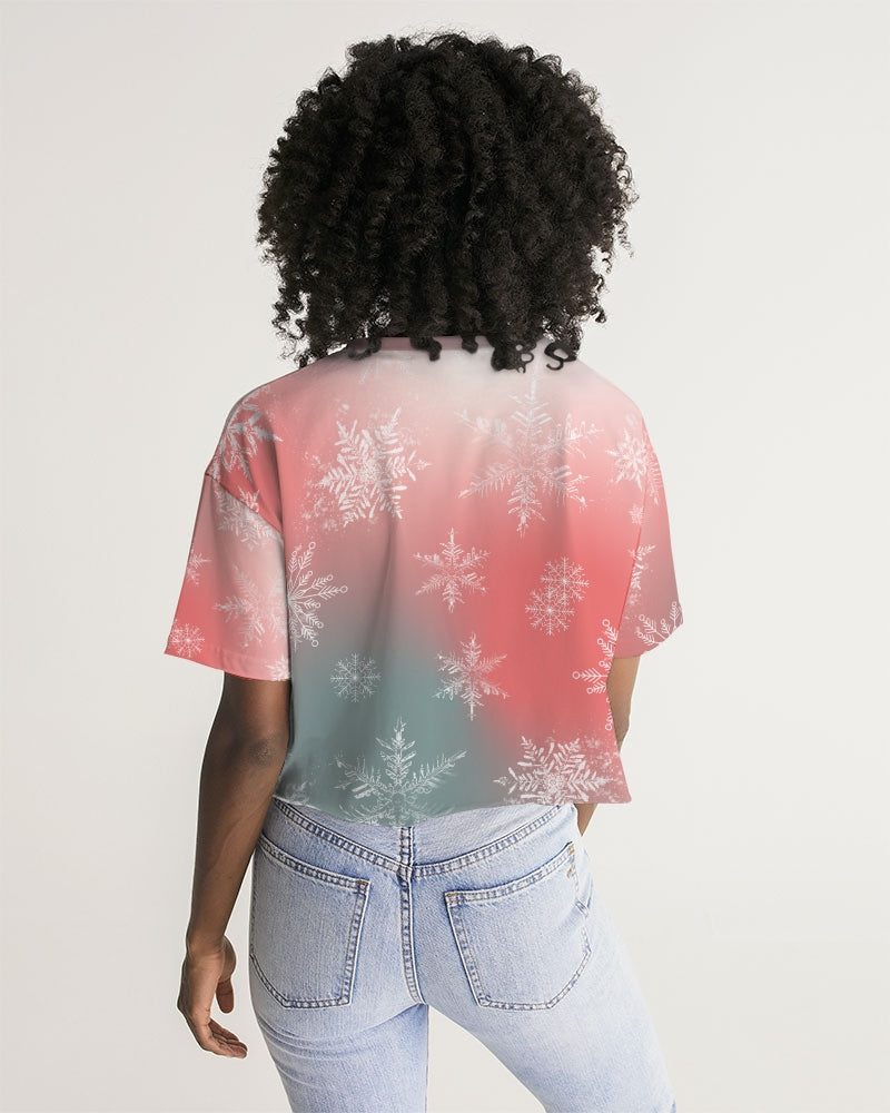 Women's Lounge Cropped Tee - Women's Christmas Tee