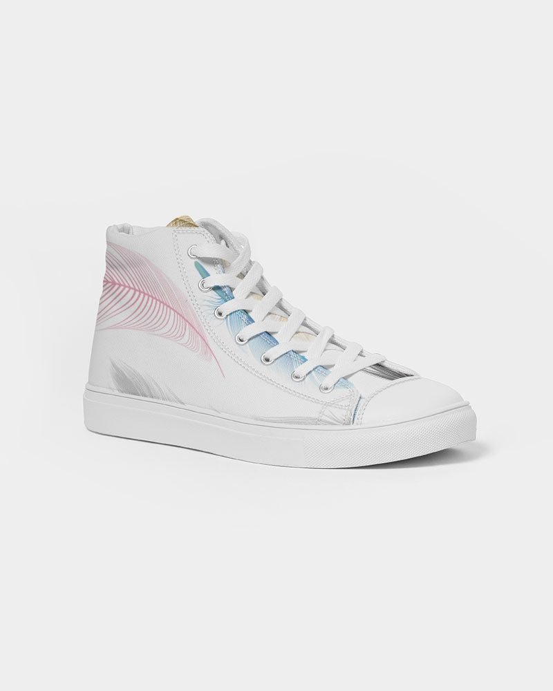 Hightop Shoes - Feather Print - Women's Shoes - Her Collective